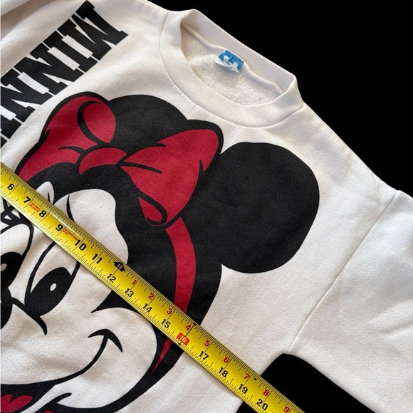 Vintage 90s Minnie Mouse Crewneck Sweater Double Sided Size Small - Picture 3 of 6